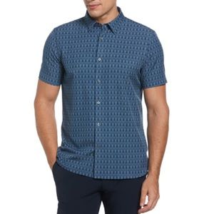 Perry Ellis Total Stretch Slim Fit Brick Motif Polo